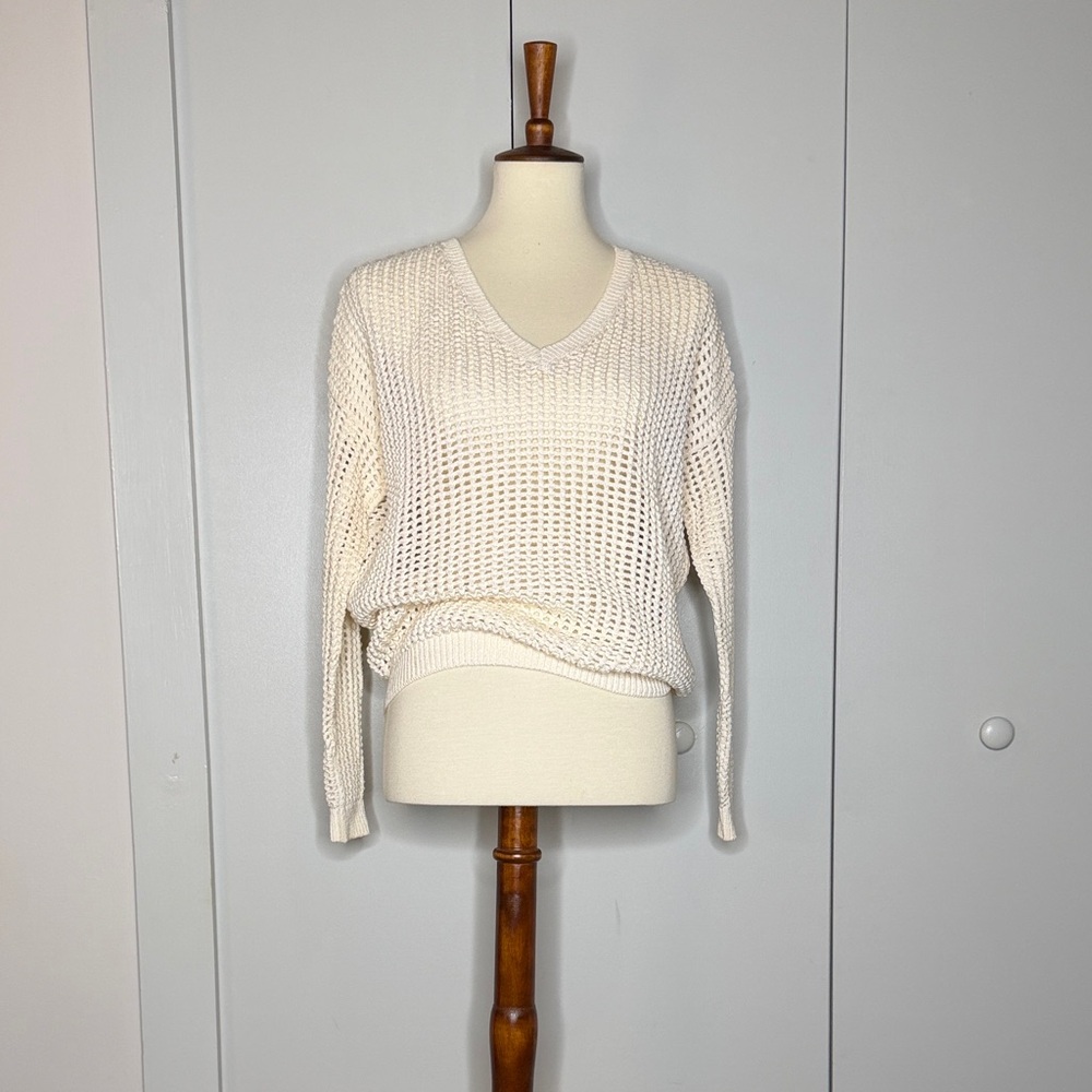 Vince Cream V-Neck Sweater for Women